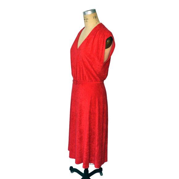 Vintage 60s JT Dress Co Sleeveless Red Dress - Picture 5 of 6